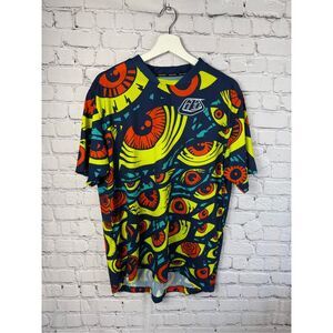 Troy Lee Designs TLD Men's Skyline Air Short Sleeve Jersey Eyeballs Blue Large